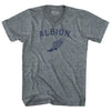 Albion Running Track Winged Foot-Tri-Blend V-neck Womens Junior Cut T-shirt by Tribe Lacrosse
