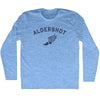 Aldershot Running Track Winged Foot Adult Tri-Blend Long Sleeve T-shirt by Tribe Lacrosse
