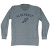 Aldershot Running Track Winged Foot Adult Tri-Blend Long Sleeve T-shirt by Tribe Lacrosse
