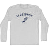 Aldershot Running Track Winged Foot Adult Cotton Long Sleeve T-shirt by Tribe Lacrosse