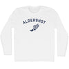 Aldershot Running Track Winged Foot Adult Cotton Long Sleeve T-shirt by Tribe Lacrosse