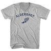Aldershot Running Track Winged Foot Adult Cotton V-neck T-shirt by Tribe Lacrosse