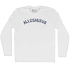 Allosaurus Adult Cotton Long Sleeve T-shirt by Tribe Lacrosse