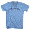 Allosaurus Adult Tri-Blend V-neck T-shirt by Tribe Lacrosse