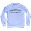 Almost CPR Certified Adult Tri-Blend Sweatshirt by Tribe Lacrosse