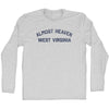Almost Heaven West Virginia Adult Cotton Long Sleeve T-shirt by Tribe Lacrosse
