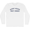 Almost Heaven West Virginia Adult Cotton Long Sleeve T-shirt by Tribe Lacrosse
