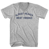 Almost Heaven West Virginia Adult Cotton V-neck T-shirt by Tribe Lacrosse