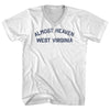 Almost Heaven West Virginia Adult Cotton V-neck T-shirt by Tribe Lacrosse