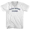 Aloha Brings Change Adult Cotton V-neck T-shirt by Tribe Lacrosse