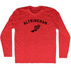 Altrincham Running Track Winged Foot Adult Tri-Blend Long Sleeve T-shirt by Tribe Lacrosse