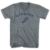 Altrincham Running Track Winged Foot Tri-Blend V-neck Womens Junior Cut T-shirt by Tribe Lacrosse