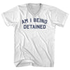 Am I Being Detained Adult Cotton V-neck T-shirt by Tribe Lacrosse