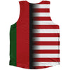 American Flag And Afghanistan Flag Combination Athletic Tank Top