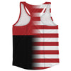 American Flag And Angola Flag Combination Running Racerback Singlet Track Tank Top