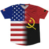 American Flag And Angola Flag Combination Soccer Jersey Made In USA by Tribe Lacrosse