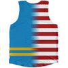 American Flag And Aruba Flag Combination Athletic Tank Top