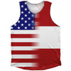 American Flag And Austria Flag Combination Athletic Tank Top by Tribe Lacrosse