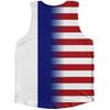 American Flag And Azores Flag Combination Athletic Tank Top