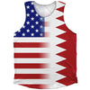American Flag And Bahrain Flag Combination Athletic Tank Top by Tribe Lacrosse
