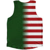 American Flag And Bangladesh Flag Combination Athletic Tank Top