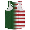 American Flag And Bangladesh Flag Combination Running Racerback Singlet Track Tank Top