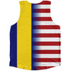 American Flag And Barbados Flag Combination Athletic Tank Top