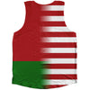 American Flag And Belarus Flag Combination Athletic Tank Top