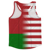 American Flag And Belarus Flag Combination Running Racerback Singlet Track Tank Top
