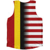 American Flag And Belgium Flag Combination Athletic Tank Top