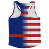 American Flag And Belize Flag Combination Running Racerback Singlet Track Tank Top