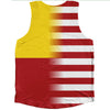American Flag And Benin Flag Combination Athletic Tank Top