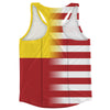 American Flag And Benin Flag Combination Running Racerback Singlet Track Tank Top