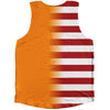 American Flag And Bhutan Flag Combination Athletic Tank Top
