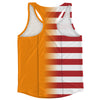 American Flag And Bhutan Flag Combination Running Racerback Singlet Track Tank Top