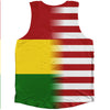 American Flag And Bolivia Flag Combination Athletic Tank Top