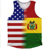 American Flag And Bolivia Flag Combination Athletic Tank Top by Tribe Lacrosse