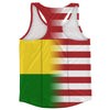American Flag And Bolivia Flag Combination Running Racerback Singlet Track Tank Top