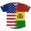 American Flag And Bolivia Flag Combination Soccer Jersey Made In USA by Tribe Lacrosse