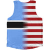 American Flag And Botswana Flag Combination Athletic Tank Top