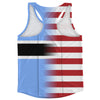 American Flag And Botswana Flag Combination Running Racerback Singlet Track Tank Top