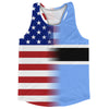 American Flag And Botswana Flag Combination Running Racerback Singlet Track Tank Top by Tribe Lacrosse
