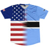 American Flag And Botswana Flag Combination Soccer Jersey Made In USA by Tribe Lacrosse