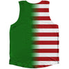 American Flag And Brazil Flag Combination Athletic Tank Top
