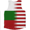 American Flag And Bulgaria Flag Combination Athletic Tank Top