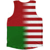 American Flag And Burkina Faso Flag Combination Athletic Tank Top