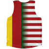 American Flag And Cameroon Flag Combination Athletic Tank Top