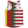 American Flag And Cameroon Flag Combination Running Racerback Singlet Track Tank Top