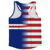 American Flag And Cape Verde Flag Combination Running Racerback Singlet Track Tank Top