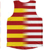 American Flag And Catalonia Flag Combination Athletic Tank Top